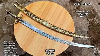 PEDANG SAMSIR ARABIAN SWORD SPRING STEEL RED 082122444409
