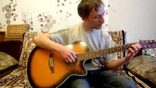 Простая мелодия на гитаре (kiss the rain)
