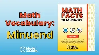 Math Vocabulary: Minuend