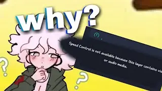 why alightmotion can't change the speed of the clip