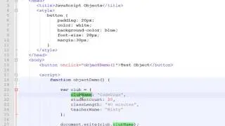 JavaScript Objects Tutorial