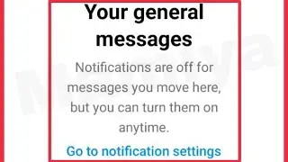 Instagram General Message Not Showing | Notifications are off for message move here but you can turn