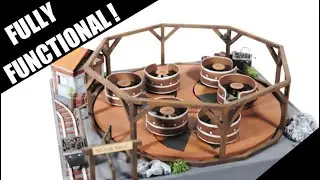 Silver Mine | spinning Tea Cups ride | miniature Theme Park scale model