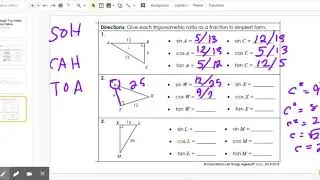 Right Triangle Trig Notes: Side Ratios - Google Slides