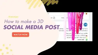 How to make a 3D Social Media Post in Canva 2024 #bts2024 #canvapro #canvatutorial