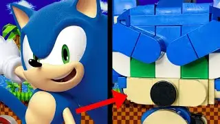 Sonic the hedgehog: LEGO brick built Sonic figure