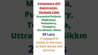 New GST Registration threshold limit.GST mandatory Registration limit 2022.