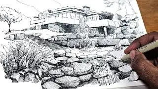 I reimagined the Falling Water House