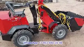 Homemade mini-loader on hydraulic drive.