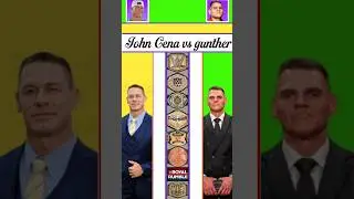 John Cena vs Gunther who win most wwe titles 