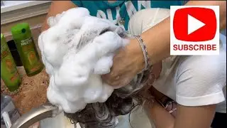 ASMR Sleepy Sink Shampoo Sounds ~ Calming Scrub Sounds ~ Suds & Suds ~ Hair Washing
