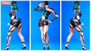FORTNITE THICC 'SLAYER CHARLOTTE' SKIN SHOWCASED (SAPPHIRE HAGIRI QUEST PACK) 😍❤️