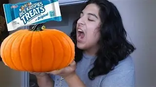 GIANT PUMPKIN RICE KRISPY TREAT!!