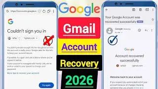 How to recover gmail account 2026 | fix problem couldn't sign you in | Google account recovery 