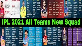 IPL 2021 All Teams New Squad KXIP, CSK, MI, DC, RR, RCB, KKR, SRH