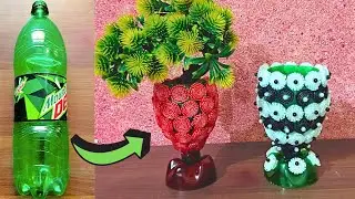 # 2 Nice flower vase ideas from plastic bottle