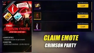 Claim Free Emote Free Fire | Free Crimson Emote Event Free Fire | Free Fire New Event