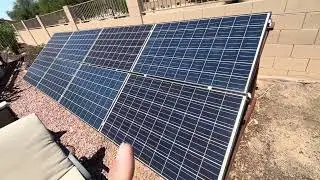 Comparison of new Bifacial 400-500 watt  mono solar panels versus used 250 watt poly panels