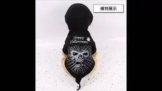 $1.46/pc Halloween Dog Clothes Black Skeleton Horror Decoration Costume for Cat Pets