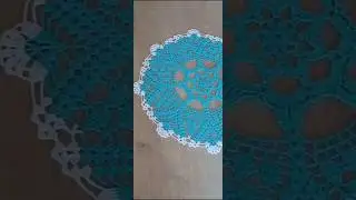 Салфетка крючком. #крючок  #скатерть  #салфетка  #пряжа  #shorts  #shortsvideo