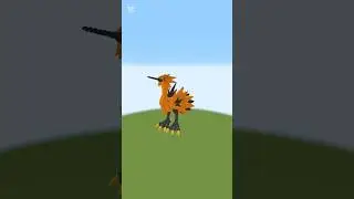 Make Galarian Zapdos Pokémon In Minecraft: Timelapse