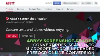ABBYY Screenshot Reader-Convert PDFs, scans into Microsoft Word FineReader FreeOCR Online Conversion
