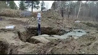 Копка траншеи под септик
