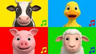 Animal Sounds for Children Cow dance song - Nursery Rhymes & Kids Songs