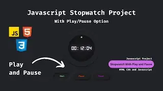 How To Create a Stopwatch Using HTML CSS and Javascript with Pause and Resume Button