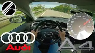 Audi A4 B8 Avant 1.8 TFSI | 170 PS | Top Speed Drive German Autobahn No Speed Limit POV