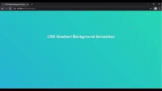 Pure CSS Gradient Background Animation in Under 6 Minutes