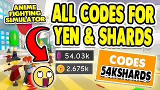*WORKING* ALL ROBLOX ANIME FIGHTING SIMULATOR CODES 2020 NOVEMBER FOR 54k CHIKARA SHARDS AND YEN