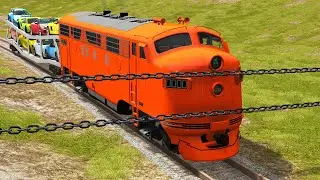 Trains vs Chain - BeamNG.drive