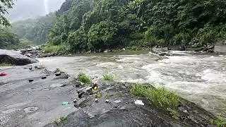 20230723(日) 大豹溪蟾蜍山谷開始洪水，驅趕全數遊客到高處，巡視場域安全撤離。