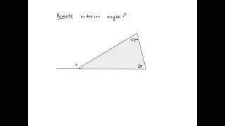 How to solve for an exterior angle using remote interior angles