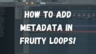 How To Add Metadata In Fruity Loops