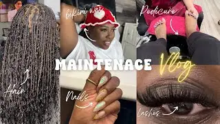 MAINTENANCE VLOG ! Bikini Wax + Nails + Hair + Eyebrow Threading + Lashes + Pedi … WHEW ! 🤍