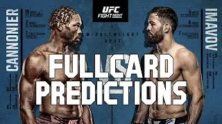 UFC Fight Night Cannonier vs Imavov Full Card Predictions and Betting Breakdown