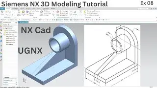 Siemens NX 3D Modeling tutorial: Ex 08 | UGNX | NX Cad