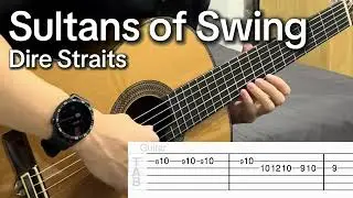 Sultans of Swing (Solo) by Dire Straits (EASY Guitar Tab)