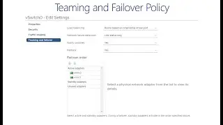 VMware vSphere Virtual Switch Teaming and Failover Policy - Virtual Network -30