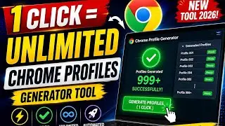 1 Click Unlimited Chrome Profile Generator Tool | Create Unlimited Chrome Profiles Instantly