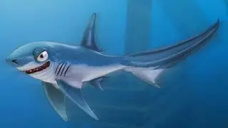 обзор акул в игре hungry shark world - лисья акула