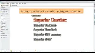 Superior ComSec - Notification or Reminder for Due Date in Account, AR, Passport Expiry etc
