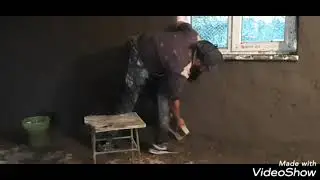 Штукатурка под камень,внутренняя отделка часть 1