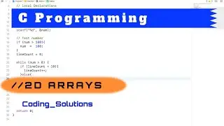 2d arrays explained | C program to fill in a 2D array