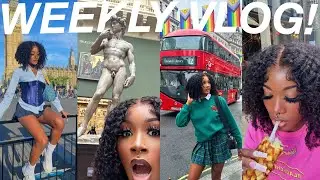 WEEKLY VLOG! TRAVELING TO LONDON + MUSEUM TRIPS + TRYING NEW FOOD + SIGHT SEEING