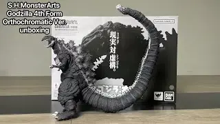Unboxing✨Shin Godzilla Godzilla 4th Form Orthochromatic Ver. #bandai #shmonsterarts