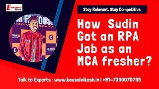 How  Sudin Got an RPA Job as an MCA fresher? | EmergenTeck