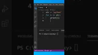 How to print Each Letter of a String in Python #shorts